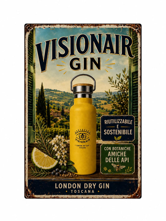 Targhetta in Metallo Visionair London Dry
